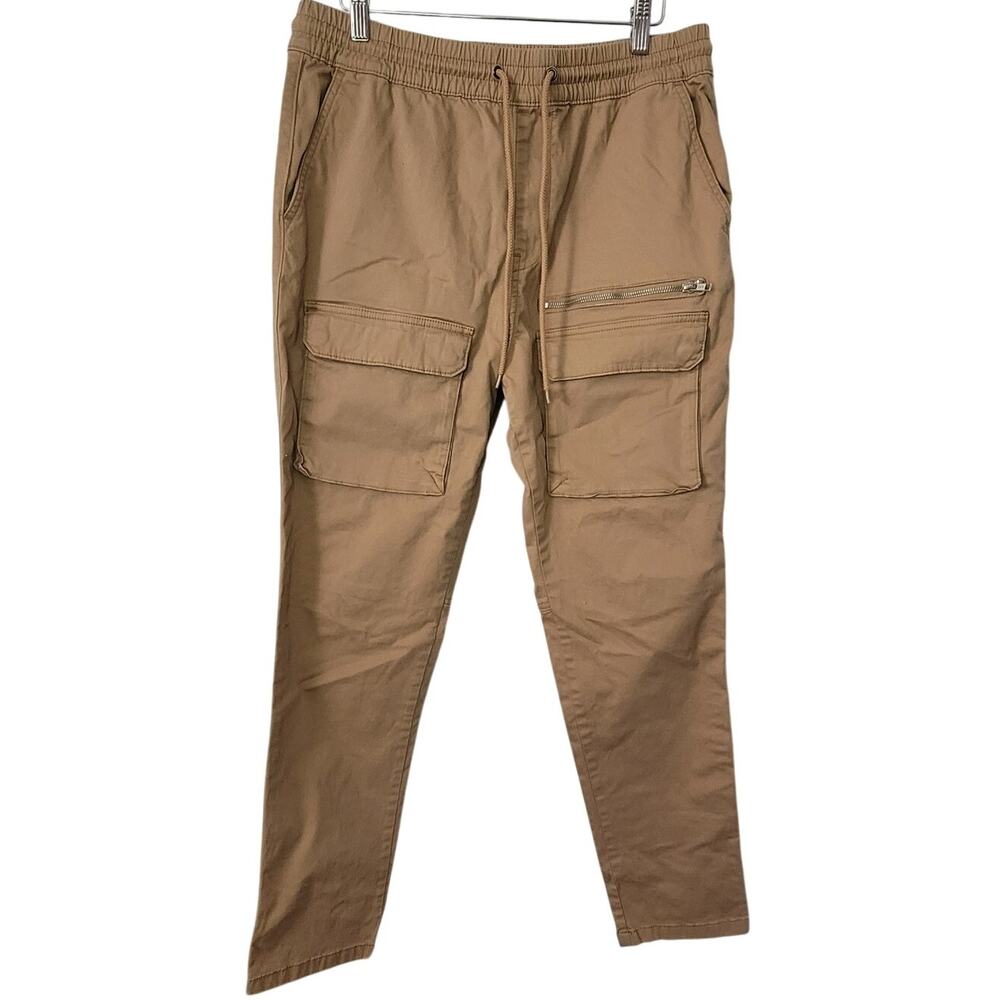 PacSun Tan Cargo Pants with Adjustable Waist